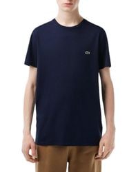 Lacoste - Th6709 T Shirts Short Sleeve Crew Neck Soft Pima Cotton Summer Tee - Lyst