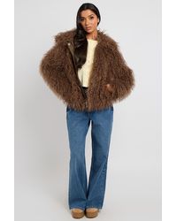 Urban Bliss - Mongolian Faux Fur Jacket - Lyst