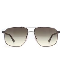 BMW - Aviator Shiny Palladium Gradient Bw0031 Sunglasses - Lyst