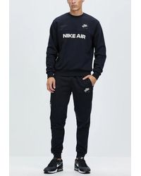 Nike - Air Fleece Trainingspak Met Ronde Hals En Geborstelde Achterkant - Lyst