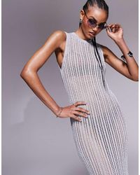 ASOS - Knitted Column Midaxi Dress - Lyst