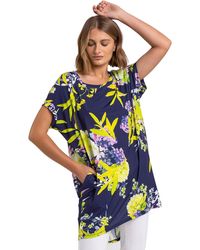 Roman - Floral Print Pocket Tunic Top - Lyst