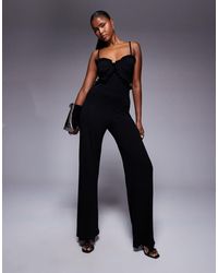 ASOS - Cami Strap With Ruffles Wide Leg Jumpsuit - Lyst