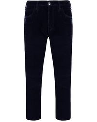 Armani - Emporio J85 Regular Fit Velvet Trousers - Lyst