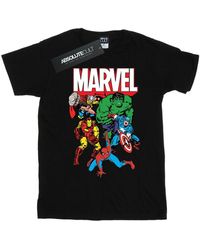 Marvel - Ladies Hero Group Cotton Boyfriend T-Shirt - Lyst