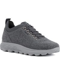 Geox - D Spherica A Wool Blend Anthracite Trainers - Lyst