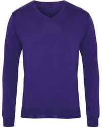 PREMIER - V-Neck Knitted Sweater - Lyst