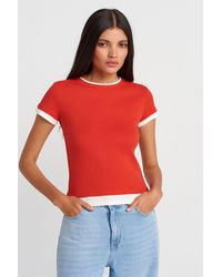 Dilvin - Slim Fit Cotton Crew Neck T-Shirt - Lyst