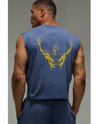 BoohooMAN - One More Rep Washed Oversized Boxy Tank - Lyst