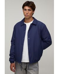 BoohooMAN - Padded Collared Coach Jacket - Lyst