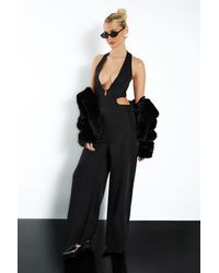 Boohoo - Cut Out Trim Detail Wide Leg Jumpsuit - Lyst
