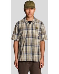Lyle & Scott - Short Sleeve Linen Blend Check Shirt - Lyst