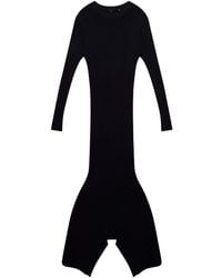 Ted Baker - Jenings Long Sleeve Rib Knit Midi Dress Rayon - Lyst