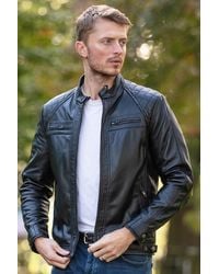Ashwood Leather - 'Bronx' Real Biker Jacket - Lyst