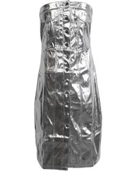 Amy Lynn - Amylynn Metallic Patterned Sleeveless Maxi Bandeau Dress - Lyst
