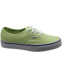Vans - Off The Wall Low Authentic Lime Lace Up Trainers Zukfsn B83C - Lyst