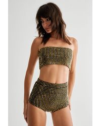 Nasty Gal - Studded Embellished Bandeau Top - Lyst