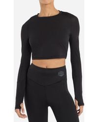 Umbro - Ladies Pro Long-Sleeved Training Crop Top - Lyst