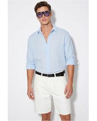 Bianco Lucci - Oversized Textured Button-Front Shirt - Lyst