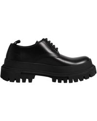 Dolce & Gabbana - Lug Sole Leather Oxfords - Lyst