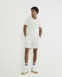 River Island - Shorts Cream Regular Fit Stripe - Lyst