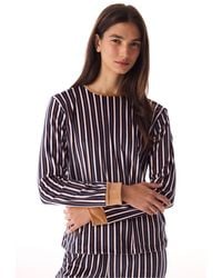 Penti - Striped Thermal Effect Pajama Top - Lyst