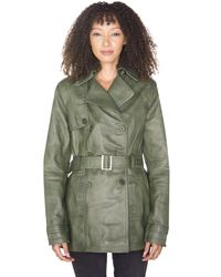 Infinity Leather - Nappa Trench Coat-Mosul - Lyst