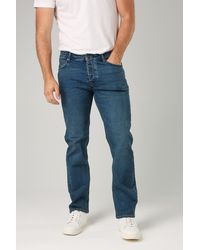 French Connection - Mid Cotton Straight Leg Stretch Denim Jeans - Lyst