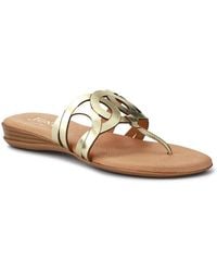 Jones Bootmaker - Guava Leather Toe Post Sandals - Lyst