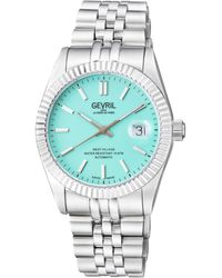 Gevril - Automatic West Village Sellita Sw200, Swiss Movement Tiffany Sunray Dial Watch - Lyst