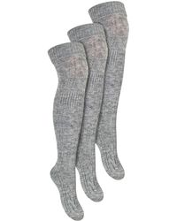 Steve Madden - 3 Pairs Over The Knee Wool Socks - Lyst