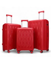 Infinity Leather - Hartschalenkoffer Robustes Kofferset 8 Räder Kabine Tsa Gepäckkoffer Urlaub Reise - Lyst