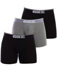 DIESEL - Pack-3 Cotton Stretch Long Boxers 00Skme-0Gdac - Lyst