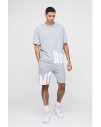 BoohooMAN - Oversized Homme T-shirt And Short Set - Lyst