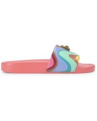 Kurt Geiger - Leather Brixton Poolslide Sliders - Lyst