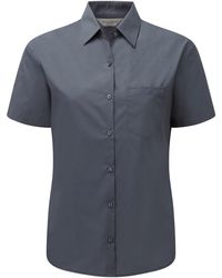 Russell - Collection Ladies/ Short Sleeve Poly-Cotton Easy Care Poplin Shirt (Convoy) - Lyst