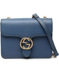 Gucci - Pre-Owned Small Dollar Calfskin Interlocking G Crossbody - Lyst