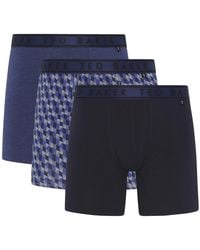 Ted Baker - 3 Pack Soft Breathable Cotton Boxer Brief Underwear - Lyst