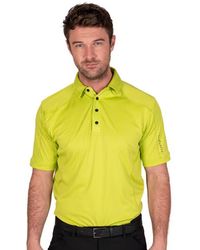 Island Green - Topstitched Golf Polo Shirt (Lime) - Lyst