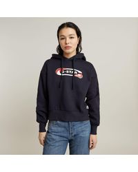 G-Star - Old Skool Logo Loose Hoodie - Lyst