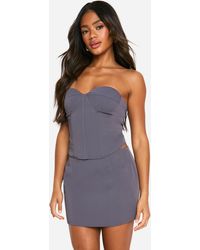 Boohoo - Tailored Micro Mini Skirt - Lyst