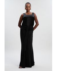 Karen Millen - Plus Size Premium Stretch Crepe Jersey Maxi Skirt - Lyst
