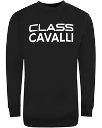 Roberto Cavalli - Large Bold Logo Design Sweatshirt Cotton - Lyst