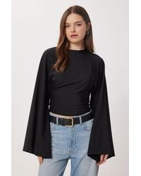 Happiness İstanbul - Crew Neck Long Sleeve Blouse - Lyst