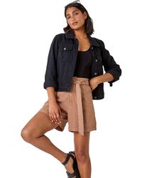 Roman - Relaxed Elastic Tie Waist Pocket Shorts - Lyst