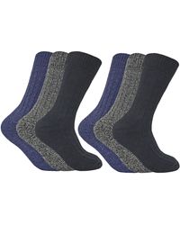 Sock Snob - 6 Pack Thick Warm Wool Blend Hiking Socks - Lyst