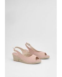 Good for the Sole - Wide Fit Reese Canvas Espadrille Wedge Sandals - Lyst