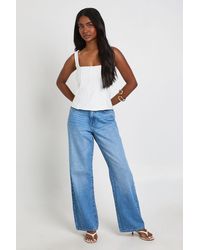 Boohoo - Square Neck Bandage Corset Top - Lyst