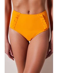 Penti - High-Waist Hipster Bikini Bottoms With Ruffle Trim - Lyst