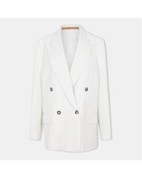 BOSS - Japelara Double Button Lapel Collared Solid Patterned Blazer - Lyst